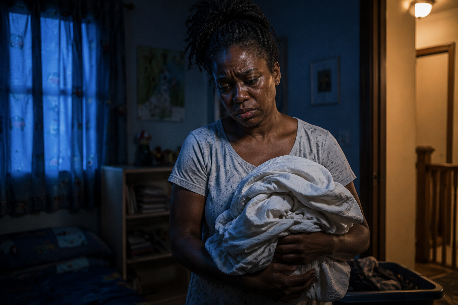 Stressed mother photo